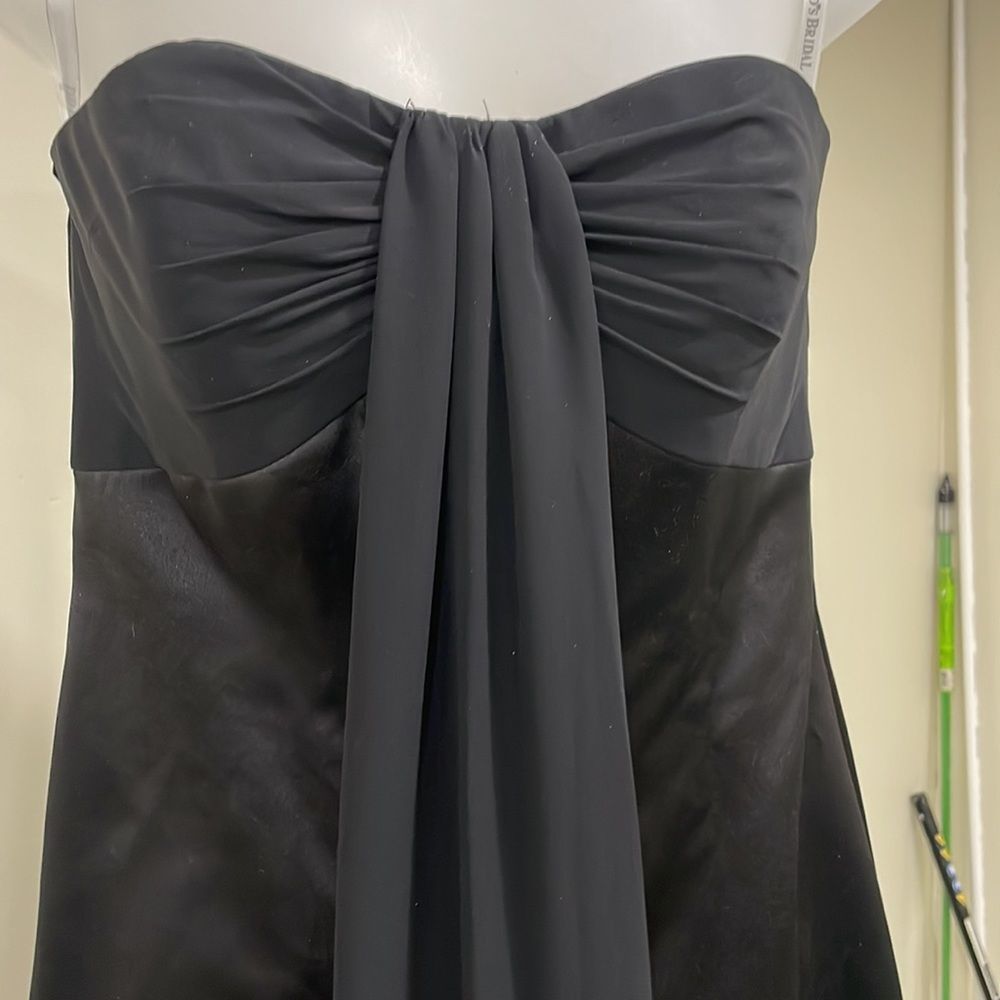 🕶️ NWOT David’s Bridal Prom Semi Formal Black Gown. Size 4 S Small - Picture 3 of 15